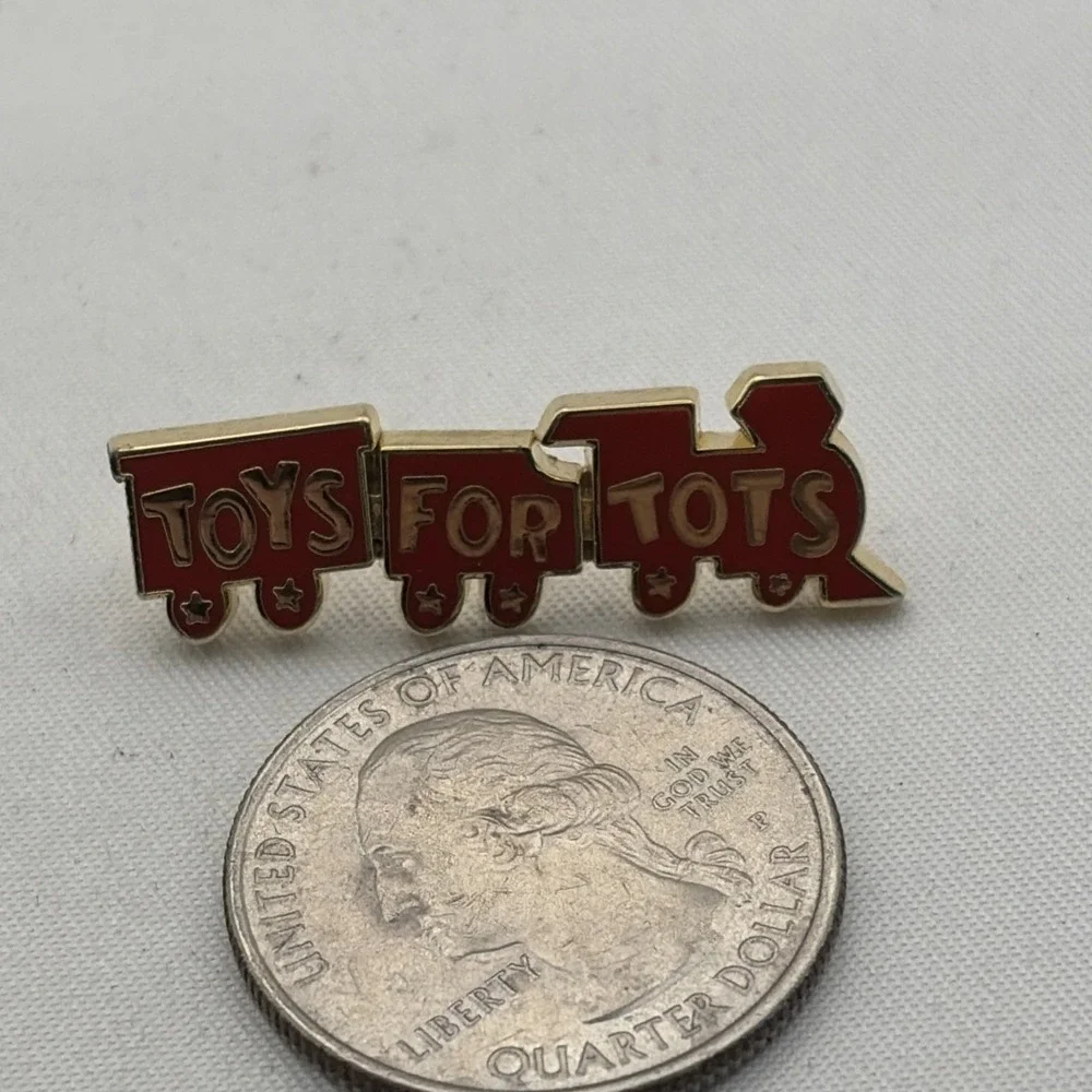 Toys For Tots Train Logo Christmas Holidays Charity Lapel Hat Pin